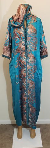 X-Large Turquoise & Animal Print