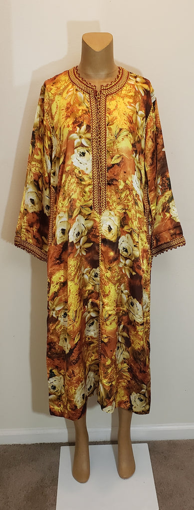 PETITE - Medium Brown, Gold and Orange Multi