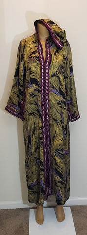 Large Olive Green, Black and Purple