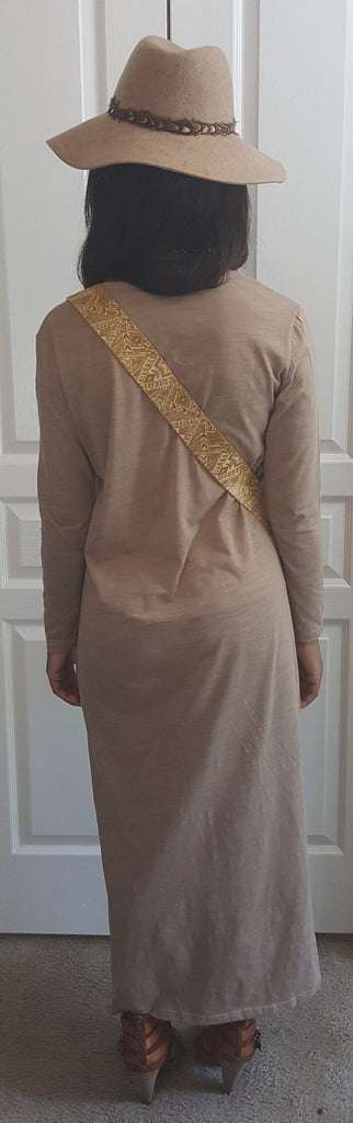 Taupe Midi Length Shirt Dress
