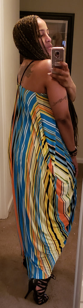 Waterfall Stripe Maxi Dress